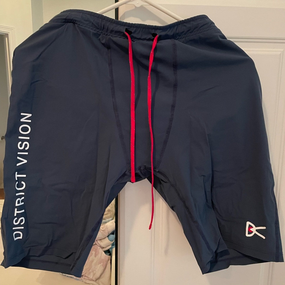 District Vision ‘Tom Tom’ Men's Dark Blue Athletic Shorts XL